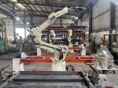 Welding robotics  automation system solution with rotary table 3D model