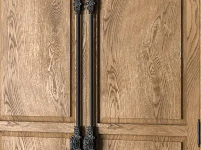 FRENCH PANEL DOUBLE-DOOR CABINET 3D model