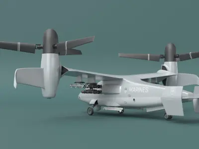 Bell V 247 Vigilant Combat Drone 3D model