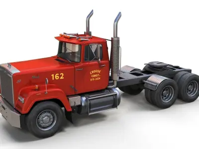 SuperLiner tanker truck Low-poly 3D model