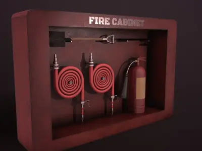 FIRE CABINET ASSET Low-poly 3D model