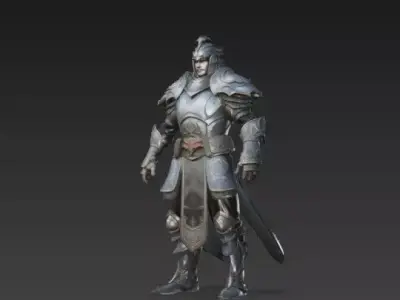 Fantasy Knight Warrior - Medieval Paladin Character 3D model