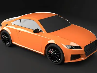 Audi TT RS game-ready model Free low-poly 3D model