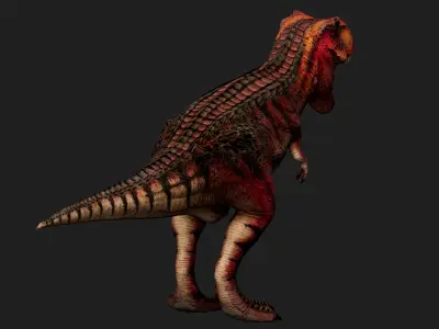 dinosaur Low-poly 3D model 23