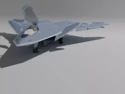 F-47 NGAD 6 Gen Fighter  Low-poly 3D model