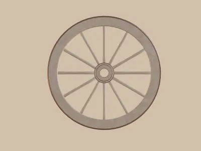wheel 3D model Textured