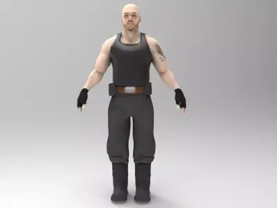 Mercenary Mk7 Low-poly 3D model