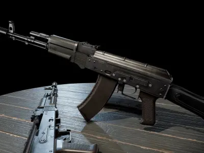 AK74M ak - rifle Free low-poly 3D model