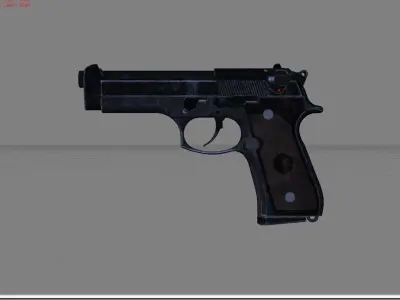 Baretta M9 Low-poly 3D model