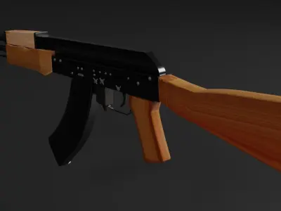 AKM assault rifle  3D model