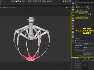 Metal Claw 29 with RIG 3D model