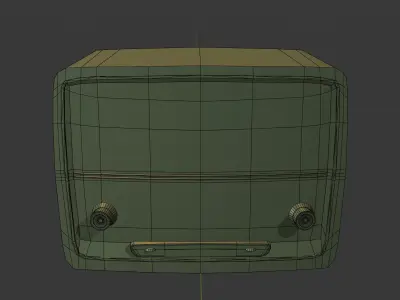 Retro Radio Low-poly 3D model