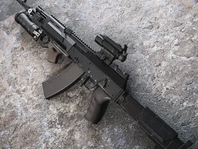 Kalashnikov AK 12 rifle 3D model