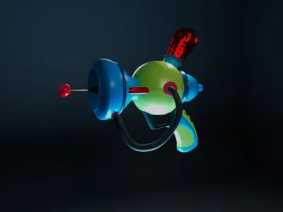 funnkey lazer gun Free low-poly 3D model