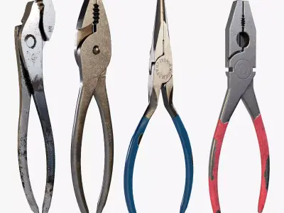 Pliers collection 3D Model Pack