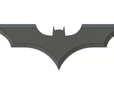batarang batman logo 3D print model