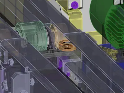CONVEYOR AUTO MOVIL CHASIS Free 3D model
