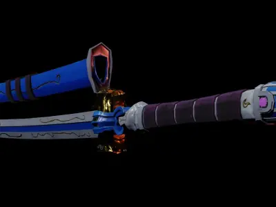 Reais Sword - Katana Blade Low-poly 3D model