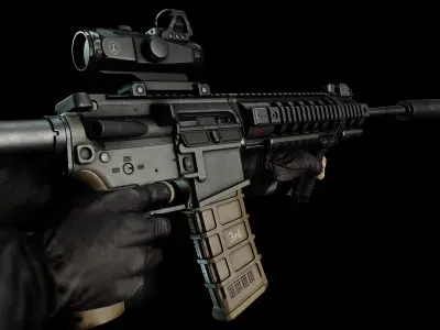 M4 Assault rifle Low-poly 3D model buy