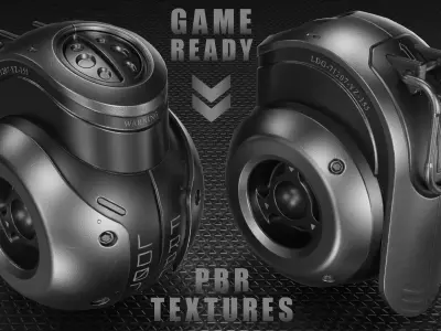 Sci-fi Grenade Low-poly 3D model 4