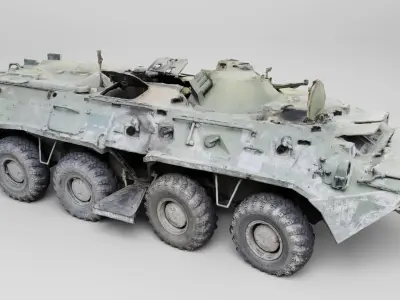 Russian BTR-82A destroyed by Ukrainian army 3D model