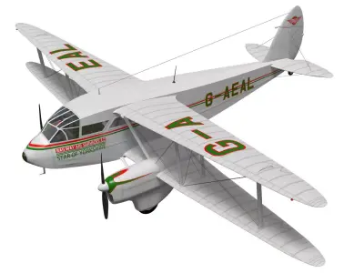 de Havilland DH89 Dragon Rapide 3D model purchase