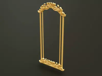 Classic Style Wooden Mirror Frame for CNC 3D model buy