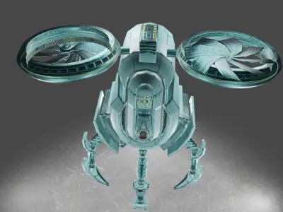 Drone N027 Low-poly 3D model