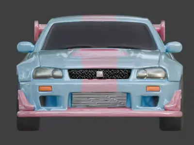 Modern Racing Go Kart 3D Model V02 Low-poly 3D model