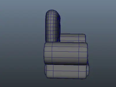 Armchair gingerbread chair 3D model