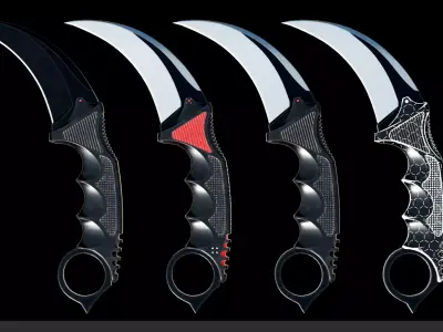 Karambit knife Free low-poly 3D model buy