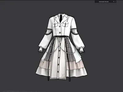 Military Lolita V2 Marvelois Designer Project 3D model