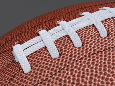 American football Ball 3D model 3