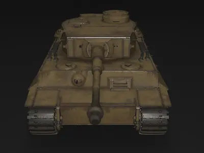 Tiger tank panzer VI ausf H 3D model