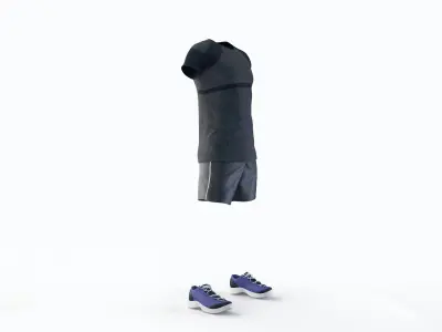 Workout Clothing Male 3D model