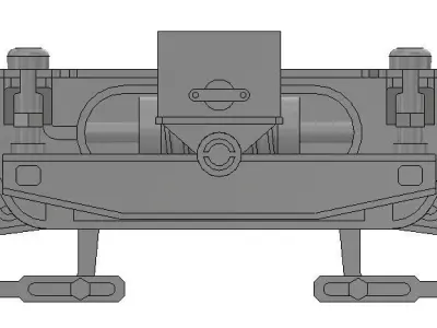 UFB bogie with tilted spring for TT scale MTB M41 3D print model