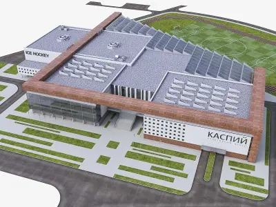 Sports Complex 02  Low-poly 3D model