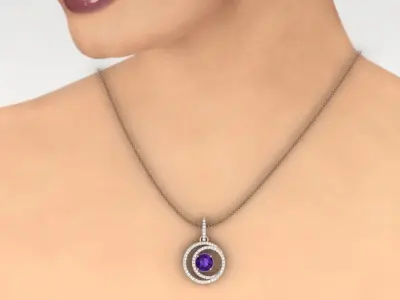 diamond pendant for women  3D print model purchase