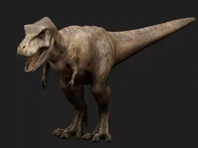 dinosaur Low-poly 3D model 10