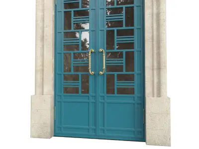 Entrance classic door 138 3D model