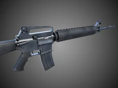 M16 Assault Rifle Hi-Res 3D model