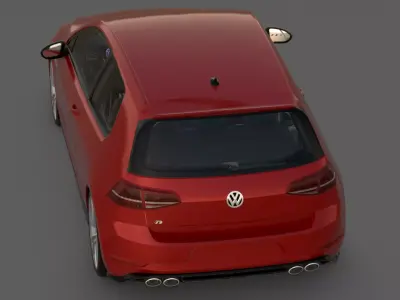2019 Volkswagen Golf R 3D Model  The Hot Hatch Benchmark Low-poly 3D model