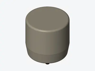 Seat - Ottoman - Simplicity - Round Low-poly 3D model