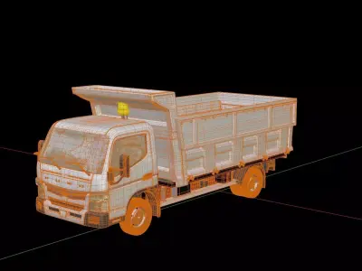 Mitsubishi Fuso Canter Tipper 3D model