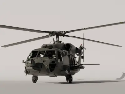 Seahawk Helicopter 3D Model 3D model