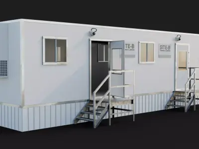 Construction Mobile Portable Office and industry pack 3d models