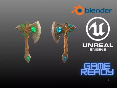 Emerald Enchanted Free low-poly 3D model