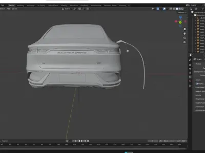 BYD han low poly Free 3D model