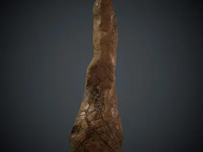 Runestone stone arrowhead Free low-poly 3D model