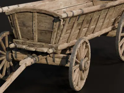 Wagon Medieval 3D model